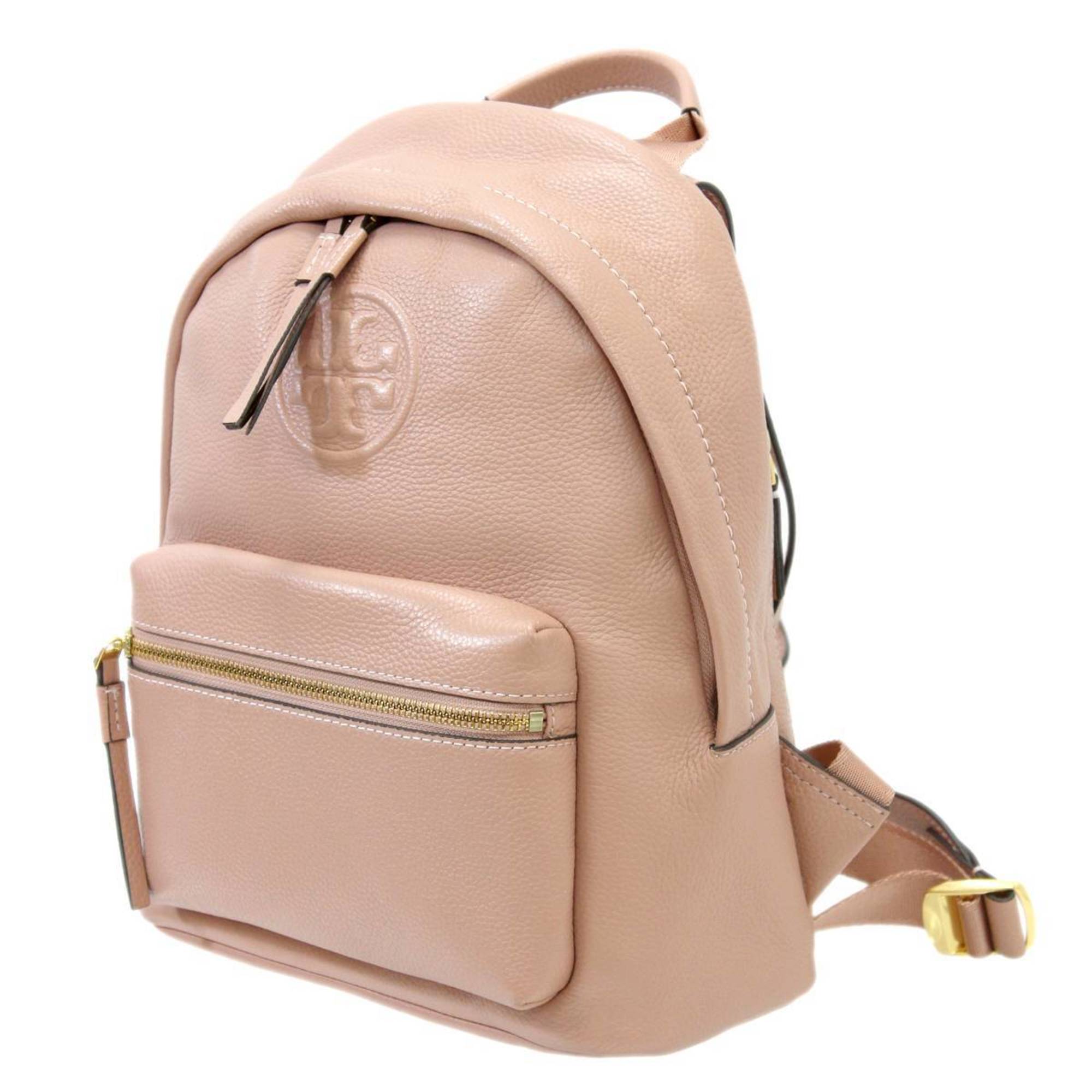 Tory Burch Leather Rucksack Backpack Pink Women's